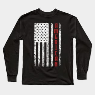 Vintage American Flag Long Sleeve T-Shirt